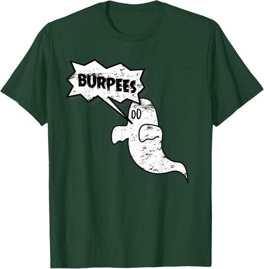 Burpee Ghost | Halloween Athlete T-Shirt - T-Shirt | Forest