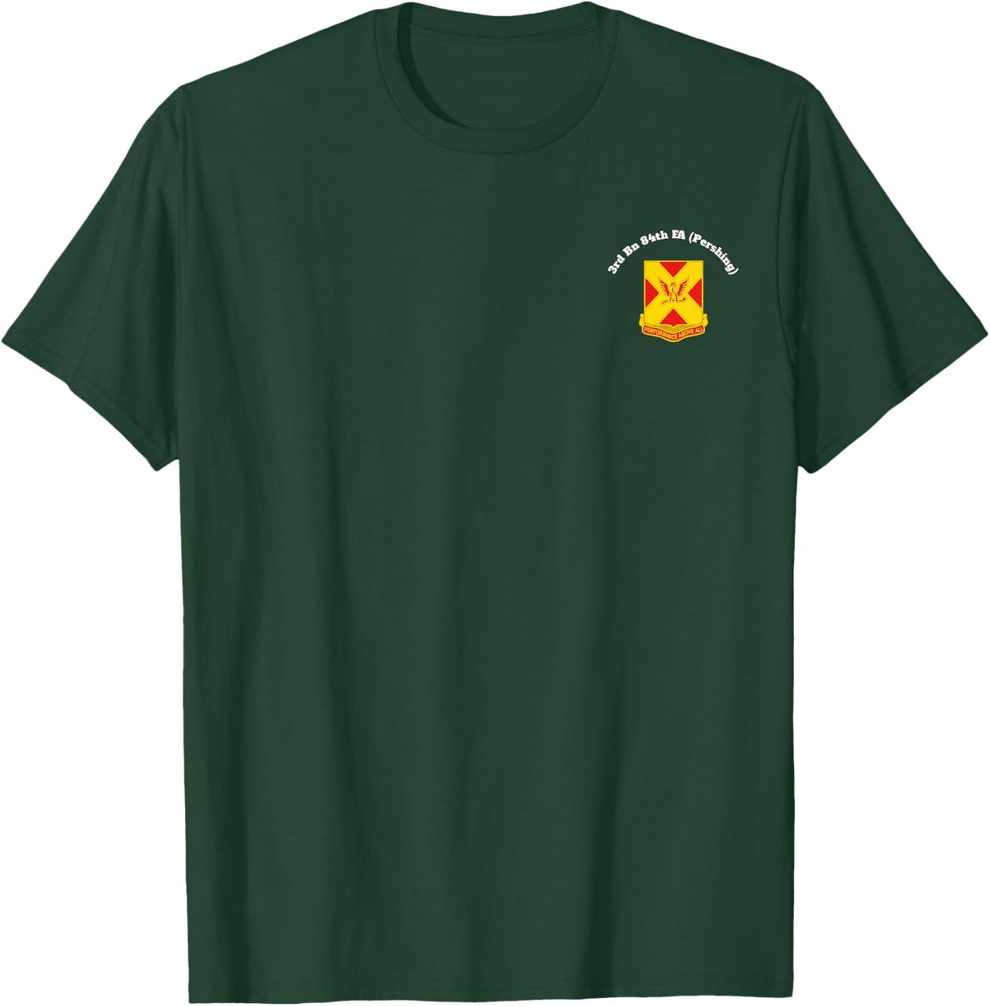 3/84 FA crest front and 56th FA Artillery on back design T-Shirt - T-Shirt | Forest
