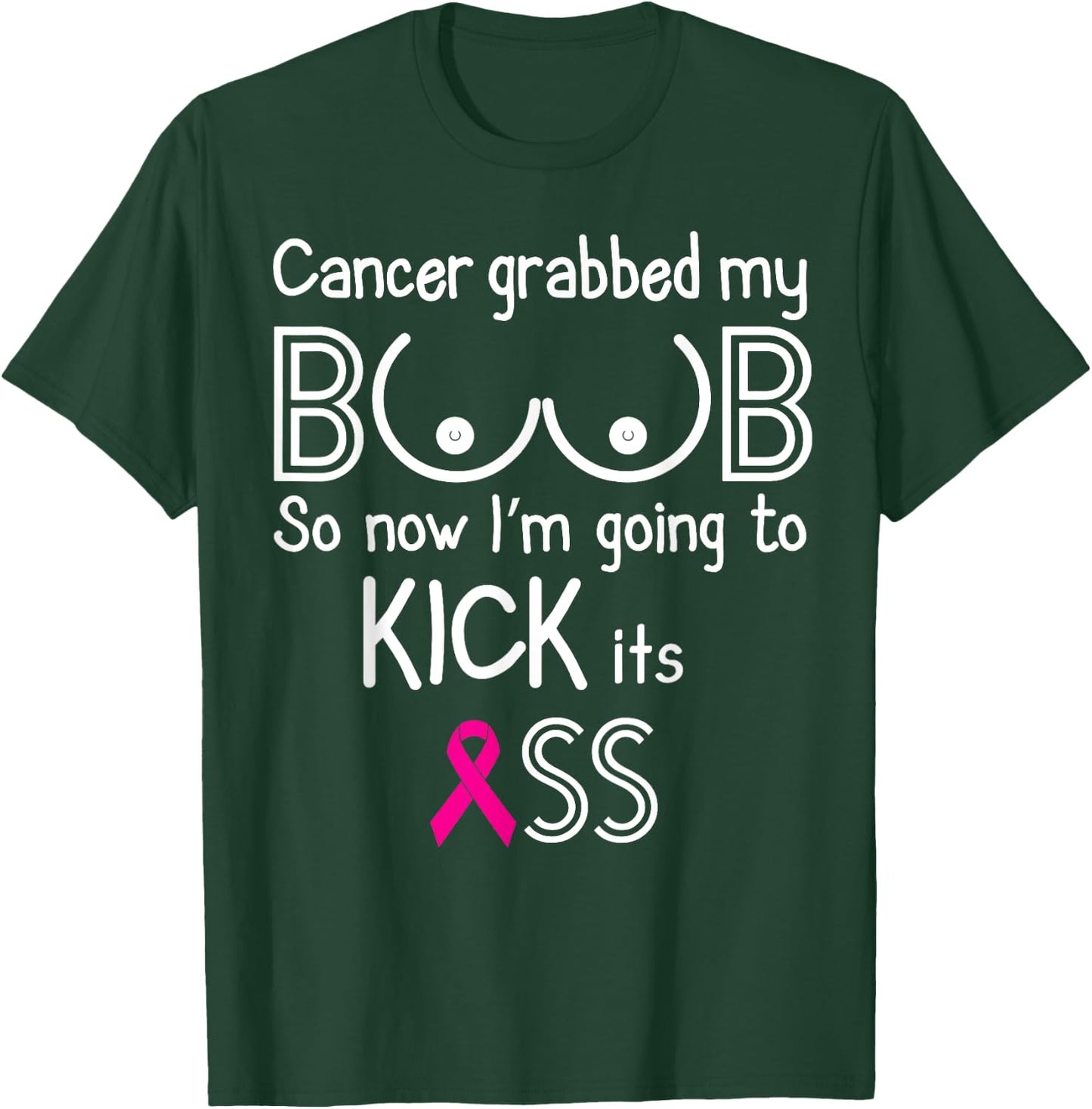 Funny Breast Cancer Awareness Shirt Fighter Survivor Shirt T-Shirt - T-Shirt | Forest