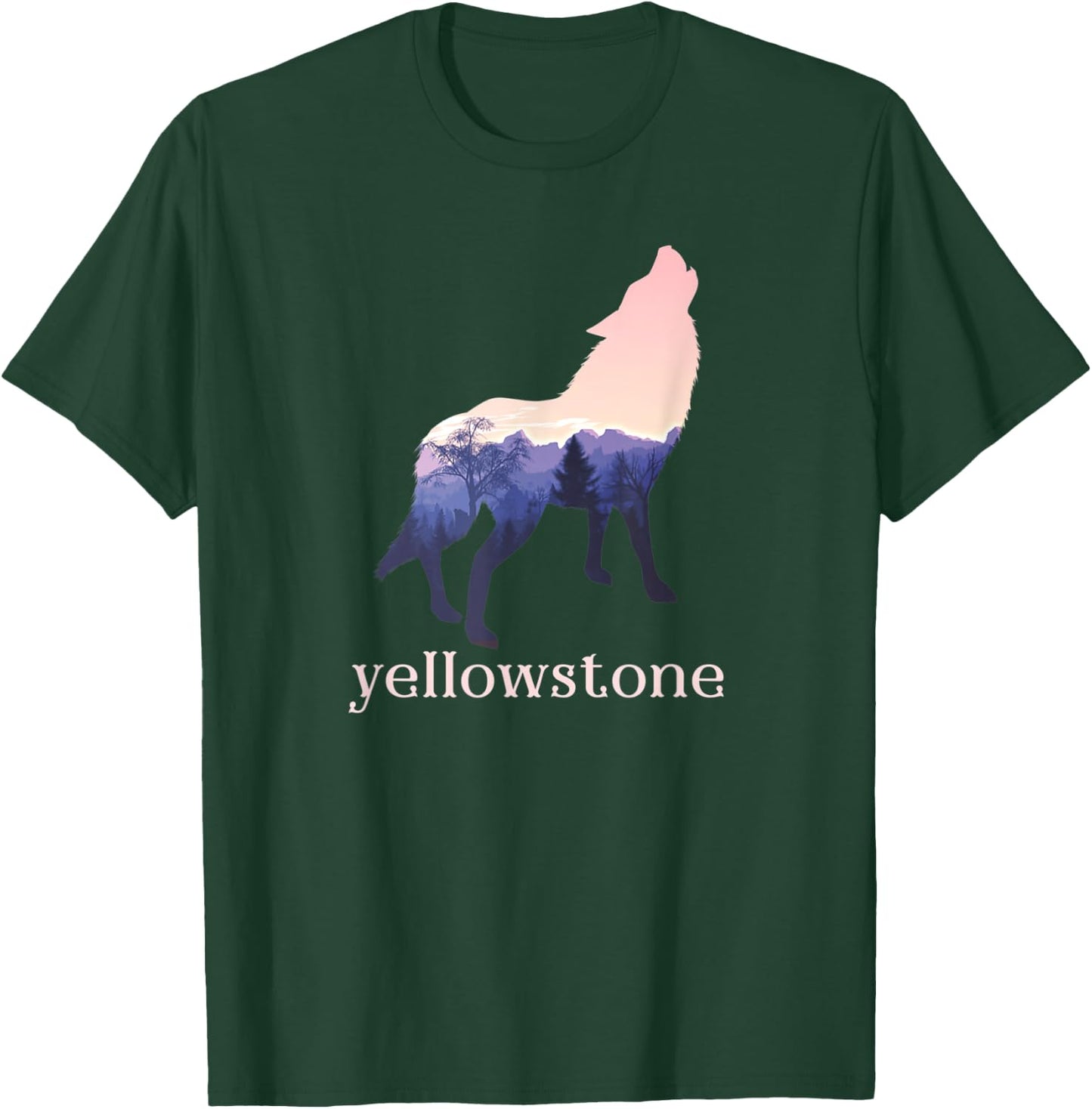Wolf in Nature Yellowstone Park Camping Gift Campers T-Shirt - T-Shirt | Forest