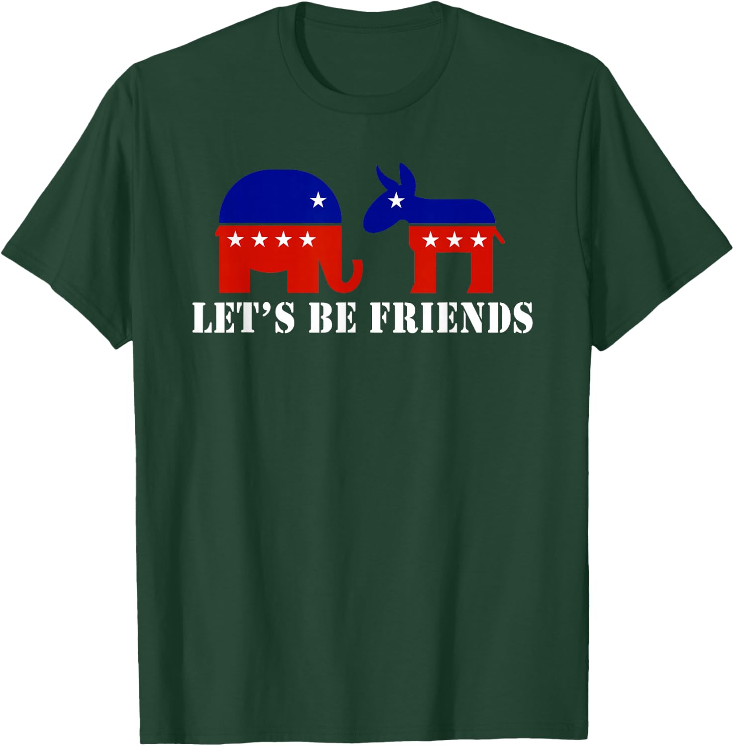 Republican Democrat Lets Be Friends Funny Political T-Shirt - T-Shirt | Forest