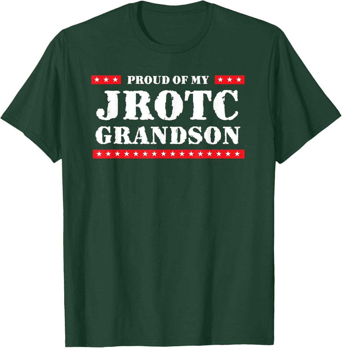 Wow Proud of My JROTC Grandson Adult Blue Small Classic Fit T-Shirt - T-Shirt | Forest
