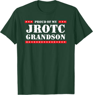 Wow Proud of My JROTC Grandson Adult Blue Small Classic Fit T-Shirt - T-Shirt | Forest