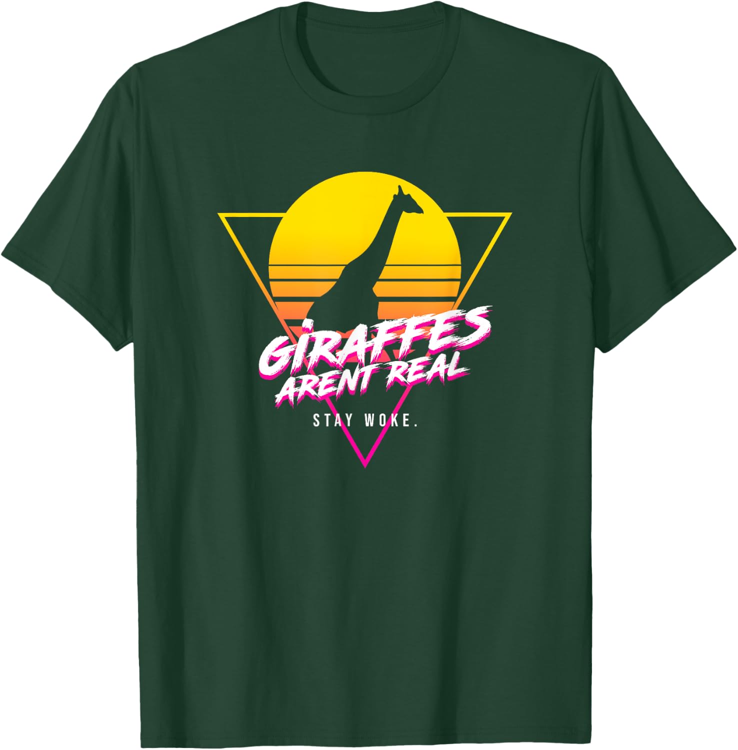 Giraffes Aren't Real Don't Exist Government Conspiracy Birds T-Shirt - T-Shirt | Forest