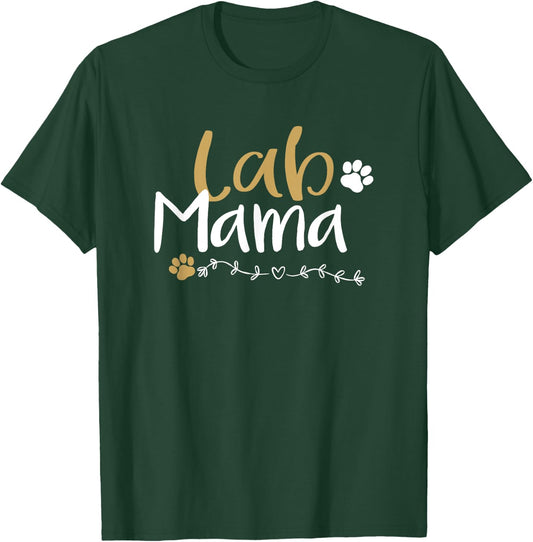 Lab Mom Lab Mama Labrador Retriever Shirt Cute Pet Lover Dog Women Kids T-Shirt - T-Shirt | Forest