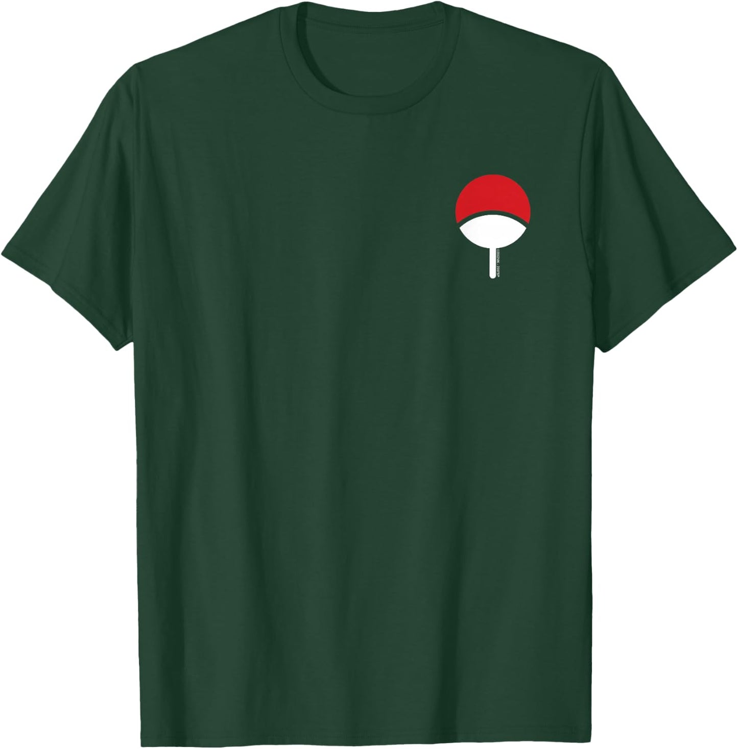 Naruto Shippuden Uchiha Icon Chest Print Anime T-Shirt - T-Shirt | Forest