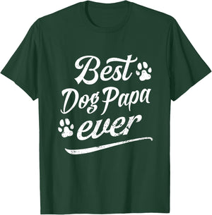 Father Best Dog Papa Ever Fun Fur Animal Loves Family Play Women Kids T-Shirt - T-Shirt | Forest