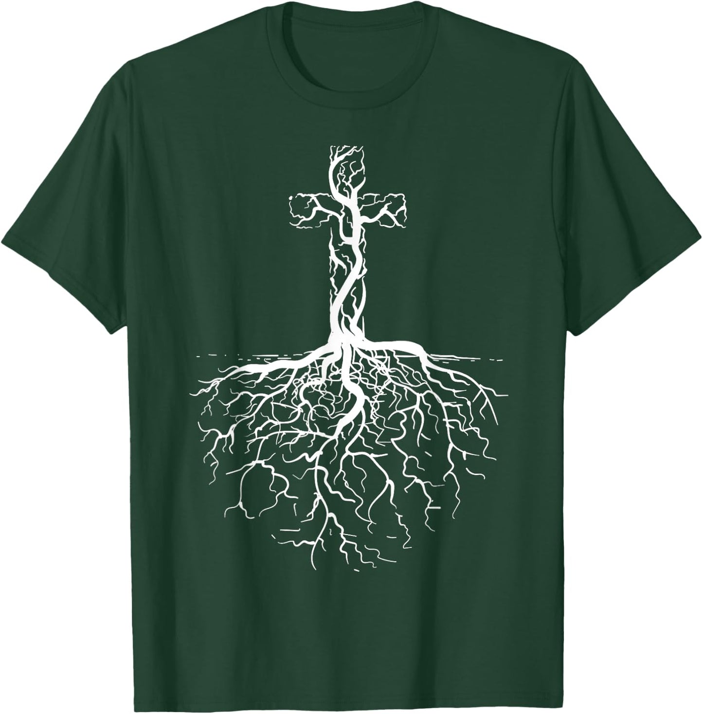Christian Cross Shirt | Cute Evangelical I Love Jesus Gift T-Shirt - T-Shirt | Forest