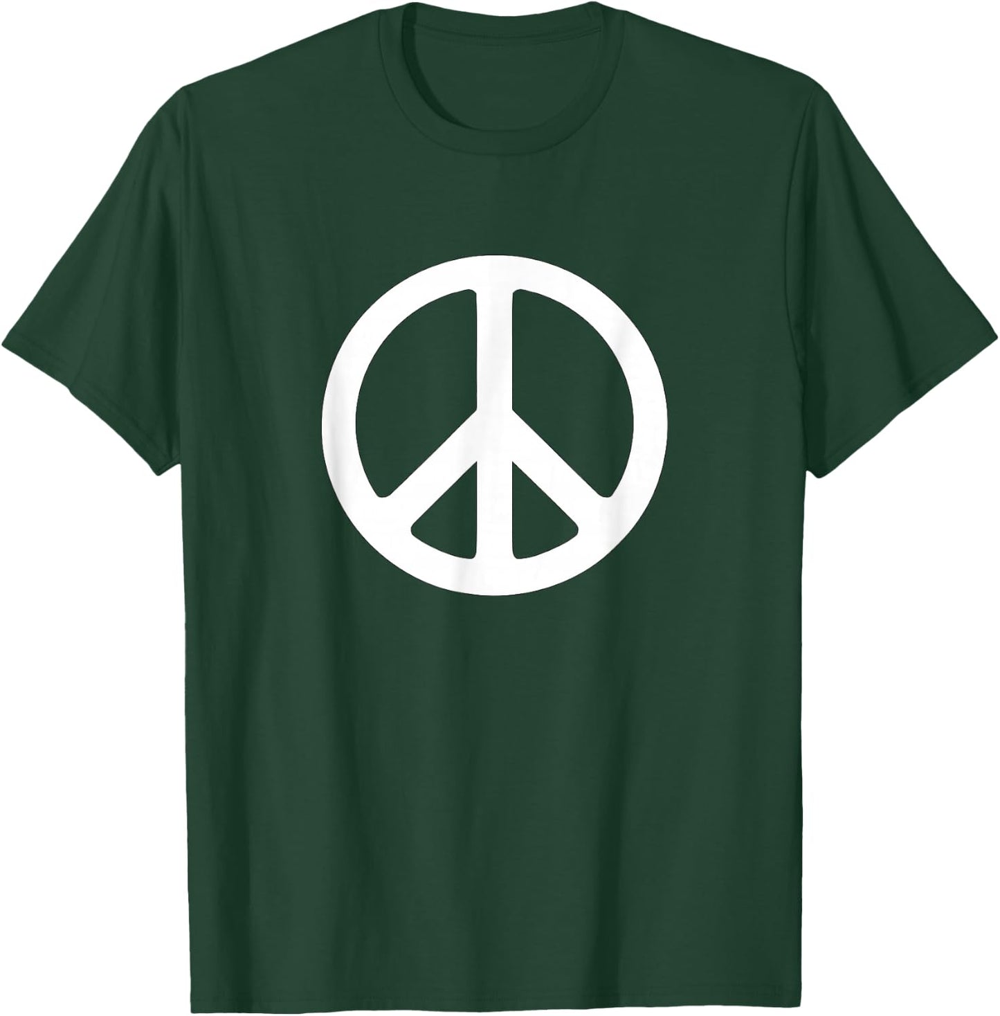 White Peace Sign T-Shirt - T-Shirt | Forest
