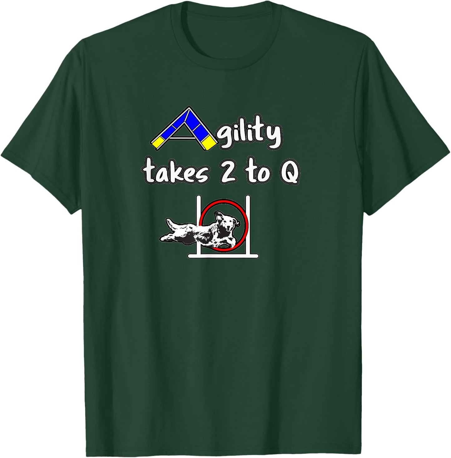 Dog Agility shirt - takes 2 to Q with a golden retriever Women Kids T-Shirt - T-Shirt | Forest