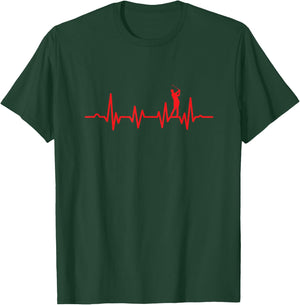 Awesome Golfer Golf Heartbeat Golfing T-Shirt - T-Shirt | Forest