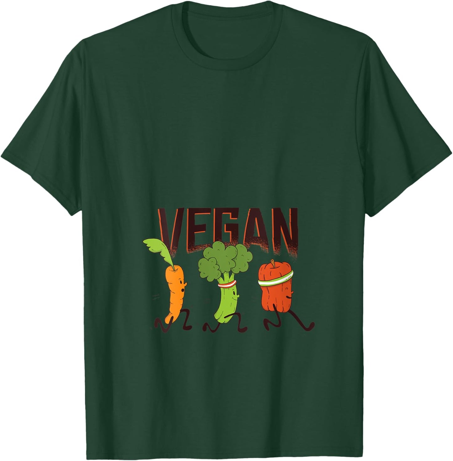 Vegan Runner V-Neck T-Shirt - T-Shirt | Forest