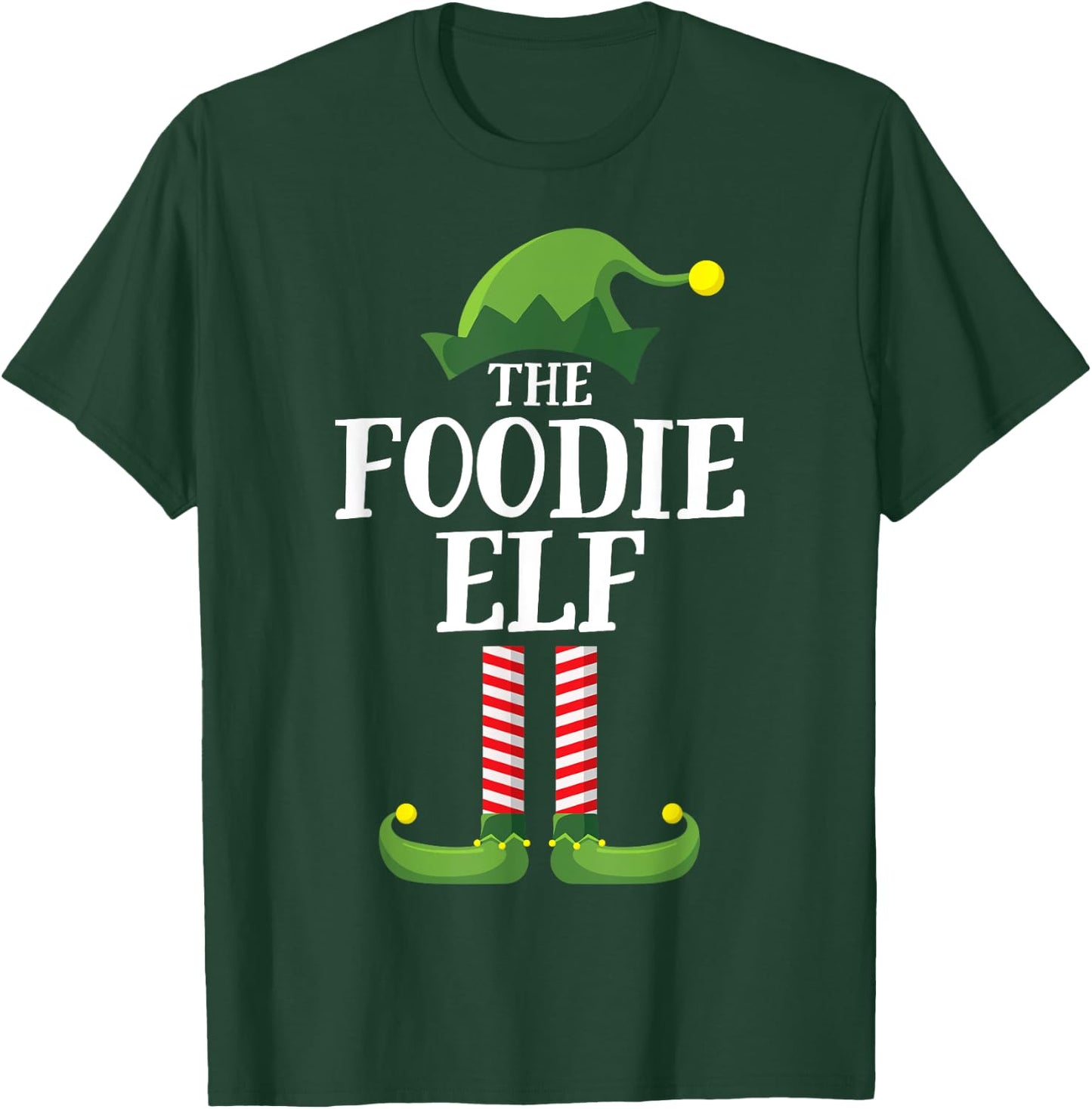 Foodie Elf Matching Family Group Christmas Party Pyjamas T-Shirt - T-Shirt | Forest