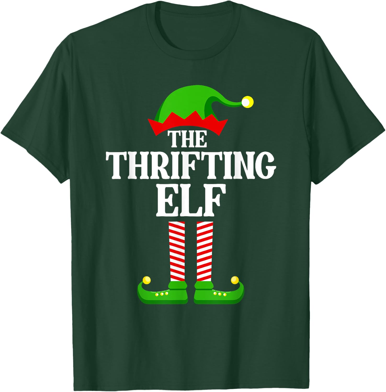 Thrifting Elf Family Matching Group Funny Christmas T-Shirt - T-Shirt | Forest