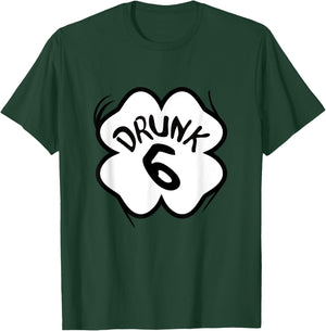 Drunk 6 Funny St Patricks Day Beer Run Group Matching T-Shirt - T-Shirt | Forest