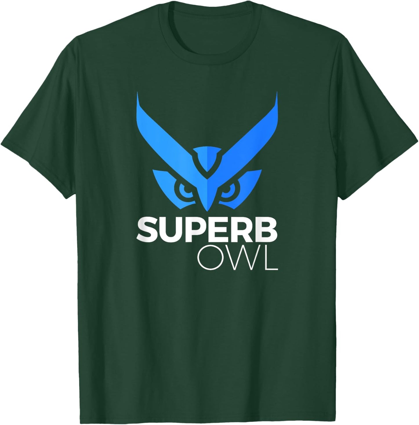 The Blue Superb Owl Logo Shirt - Owl Bird Shirt T-Shirt - T-Shirt | Forest