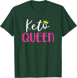 Keto Queen Shirt With Crown Funny Ketosis Diet T-Shirt - T-Shirt | Forest