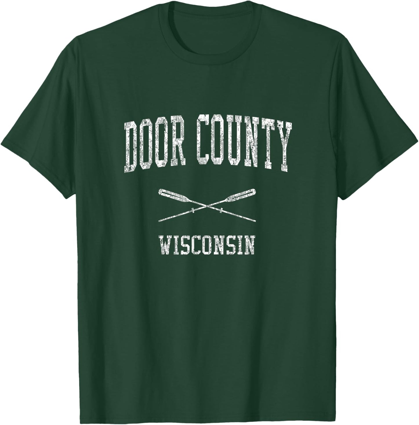 Door County Wisconsin WI Vintage Nautical Sports Design T-Shirt - T-Shirt | Forest