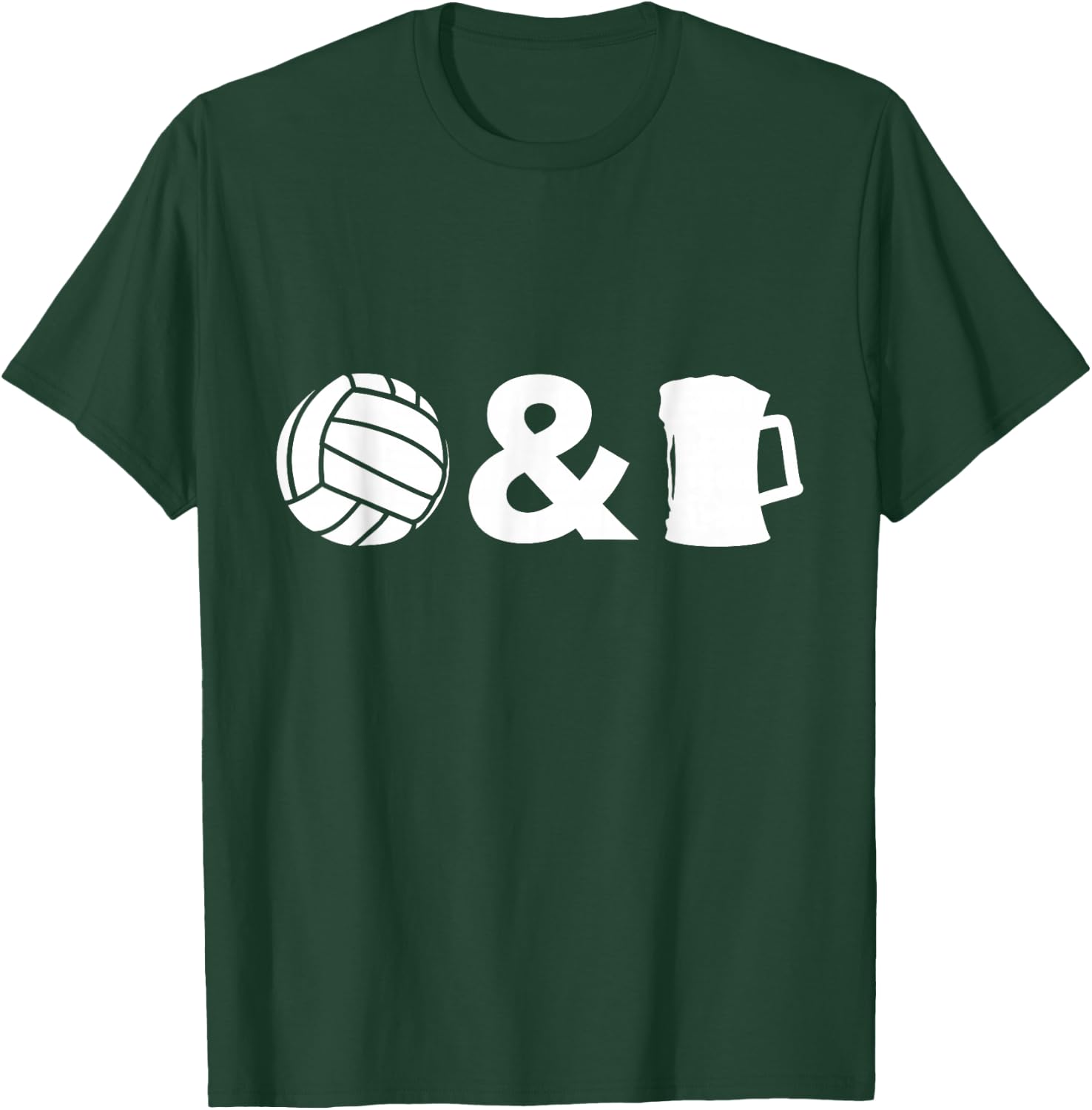 Funny Volleyball and Beer T Shirt Gift Drinker T-Shirt - T-Shirt | Forest