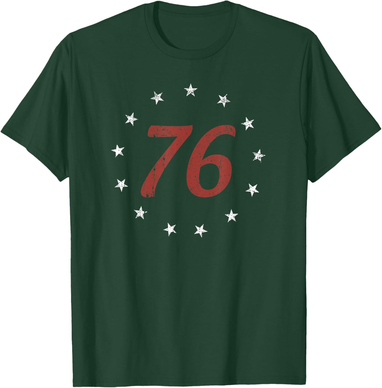 Retro 4th of July Independence Day The Spirit 76 T-Shirt - T-Shirt | Forest