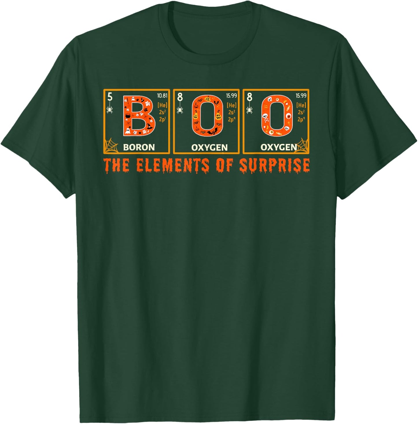 Halloween BOO Primary Elements of Surprise Science T-Shirt - T-Shirt | Forest