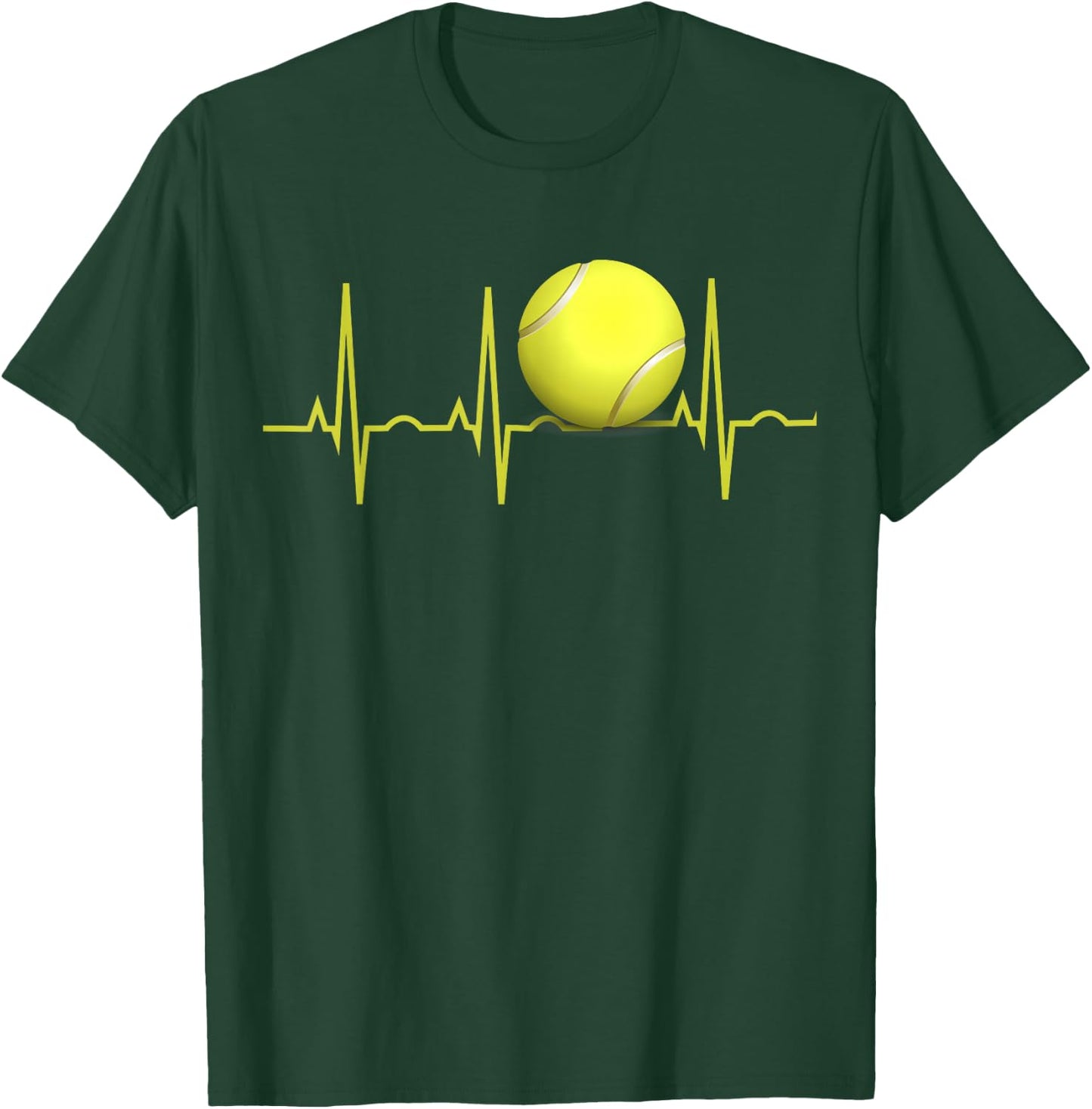Kids Tennis Heartbeat Shirt Tennis for Players & Coaches 10 Heather Blue T-Shirt - T-Shirt | Forest