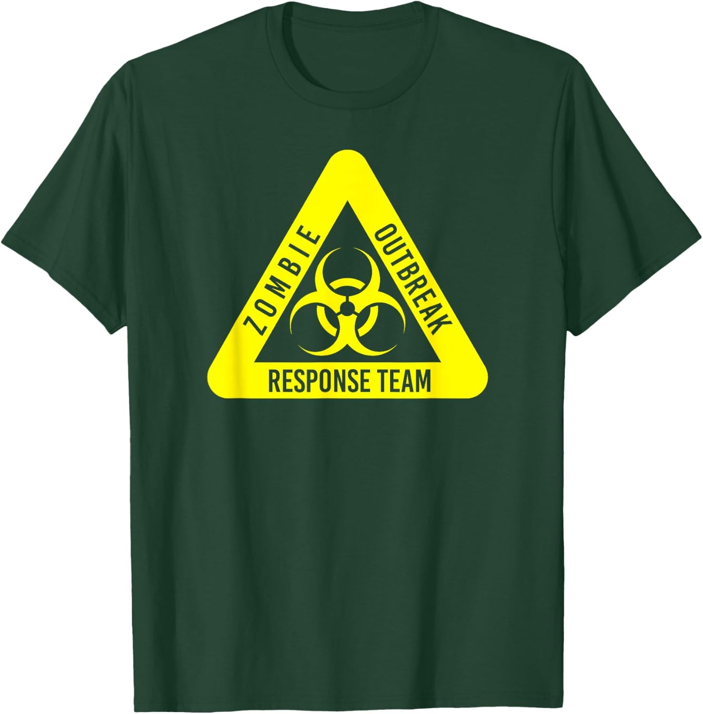 Zombie Outbreak Response Funny Biohazard In Yellow T-Shirt - T-Shirt | Forest