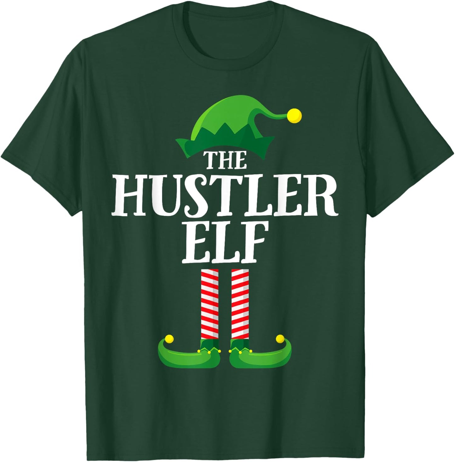 Hustler Elf Matching Family Group Christmas Party Pyjamas T-Shirt - T-Shirt | Forest