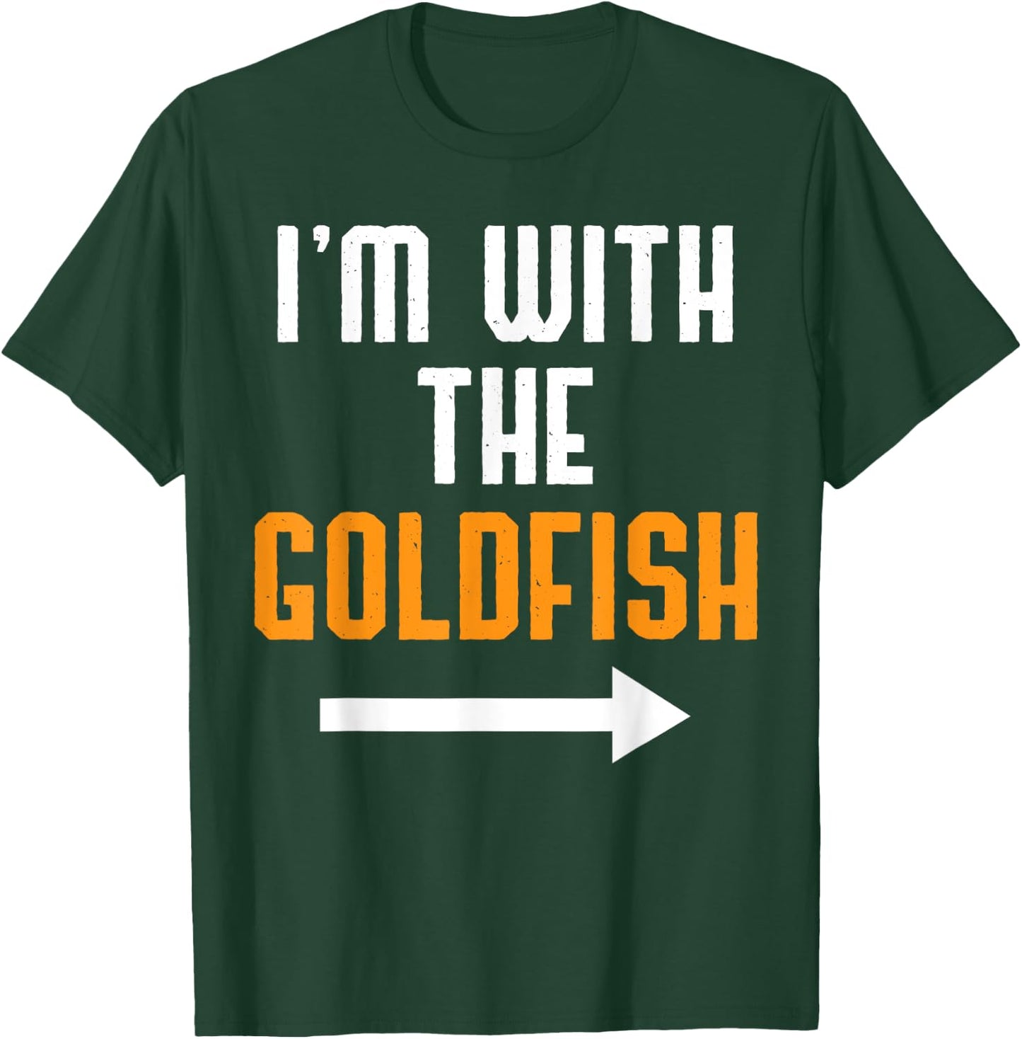 I'm With The Goldfish Shirt Costume Funny Halloween Couple T-Shirt - T-Shirt | Forest