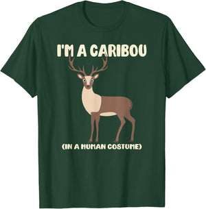 Caribou Human Costume Funny Caribou T-Shirt - T-Shirt | Forest