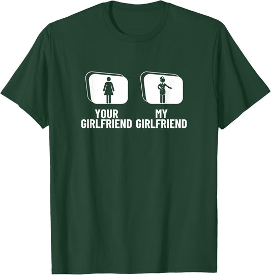Cabin Crew Your Girlfriend My Girlfriend Flight Attendant T-Shirt - T-Shirt | Forest