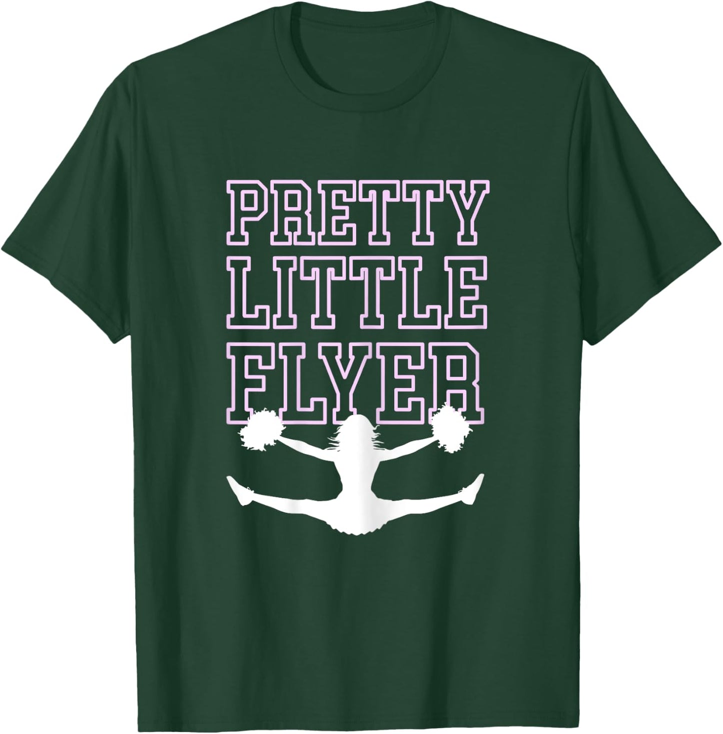 Pretty Little Flyer Cheerleader T Shirt Cheer Team Mom Gift T-Shirt - T-Shirt | Forest