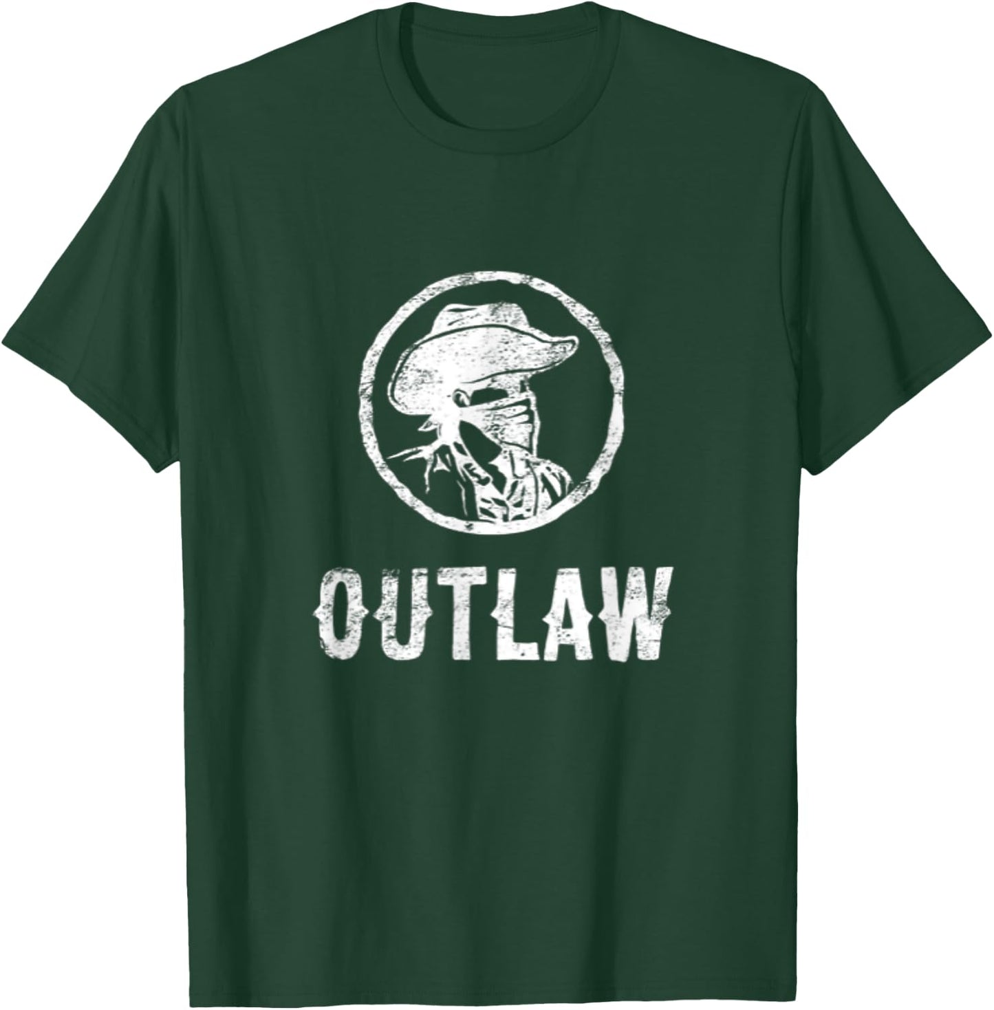 OUTLAW Old West fugitive rebels Renegades Western Style T-Shirt - T-Shirt | Forest