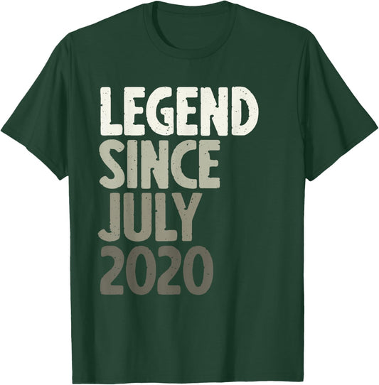 Legend Since July 2020 Birthday T-Shirt - T-Shirt | Forest
