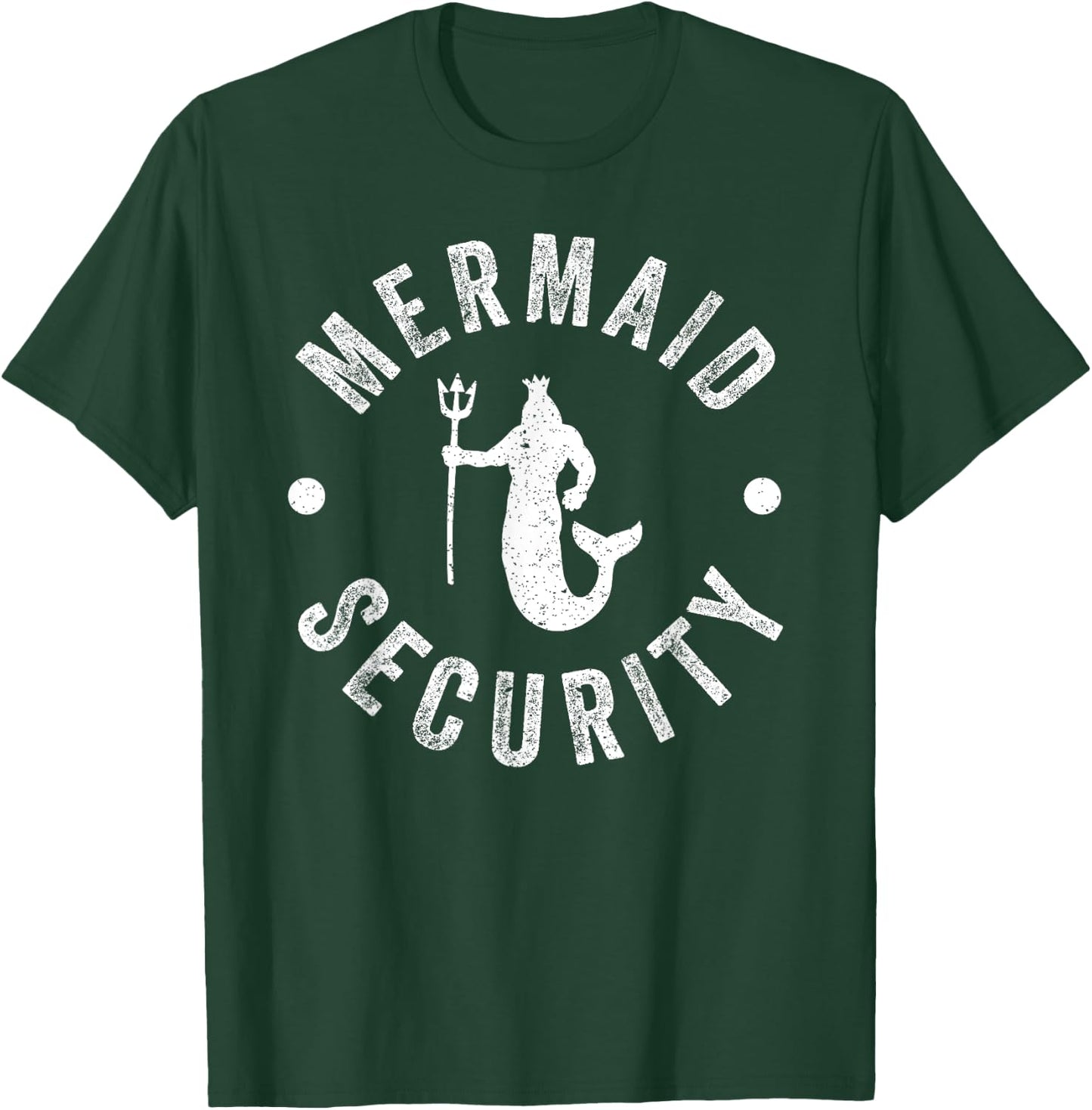 Mermaid Security Funny Swimming Costume T-Shirt - T-Shirt | Forest
