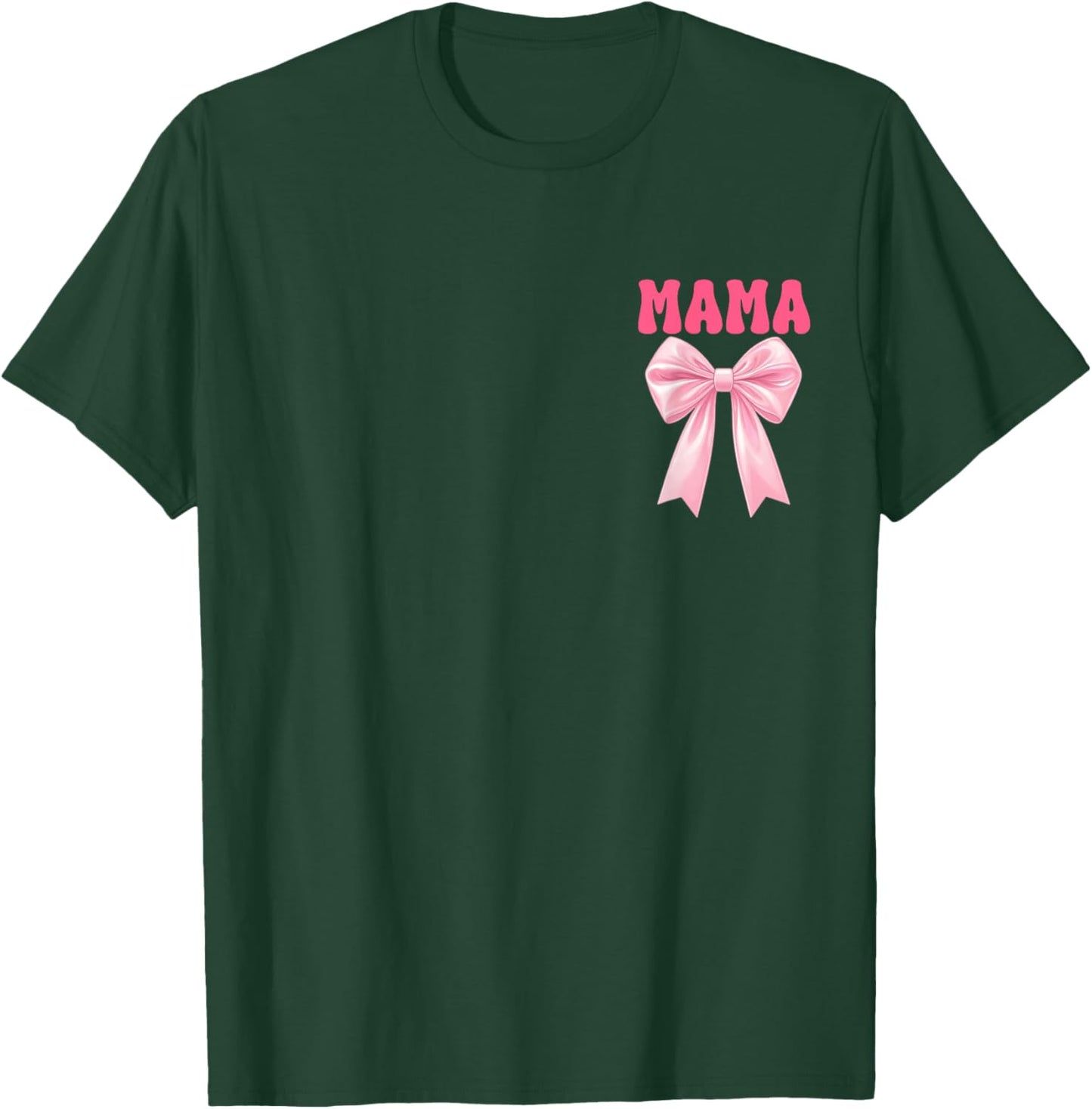 Mama Birthday Girl Matching Coquette Pink Bow T-Shirt - T-Shirt | Forest