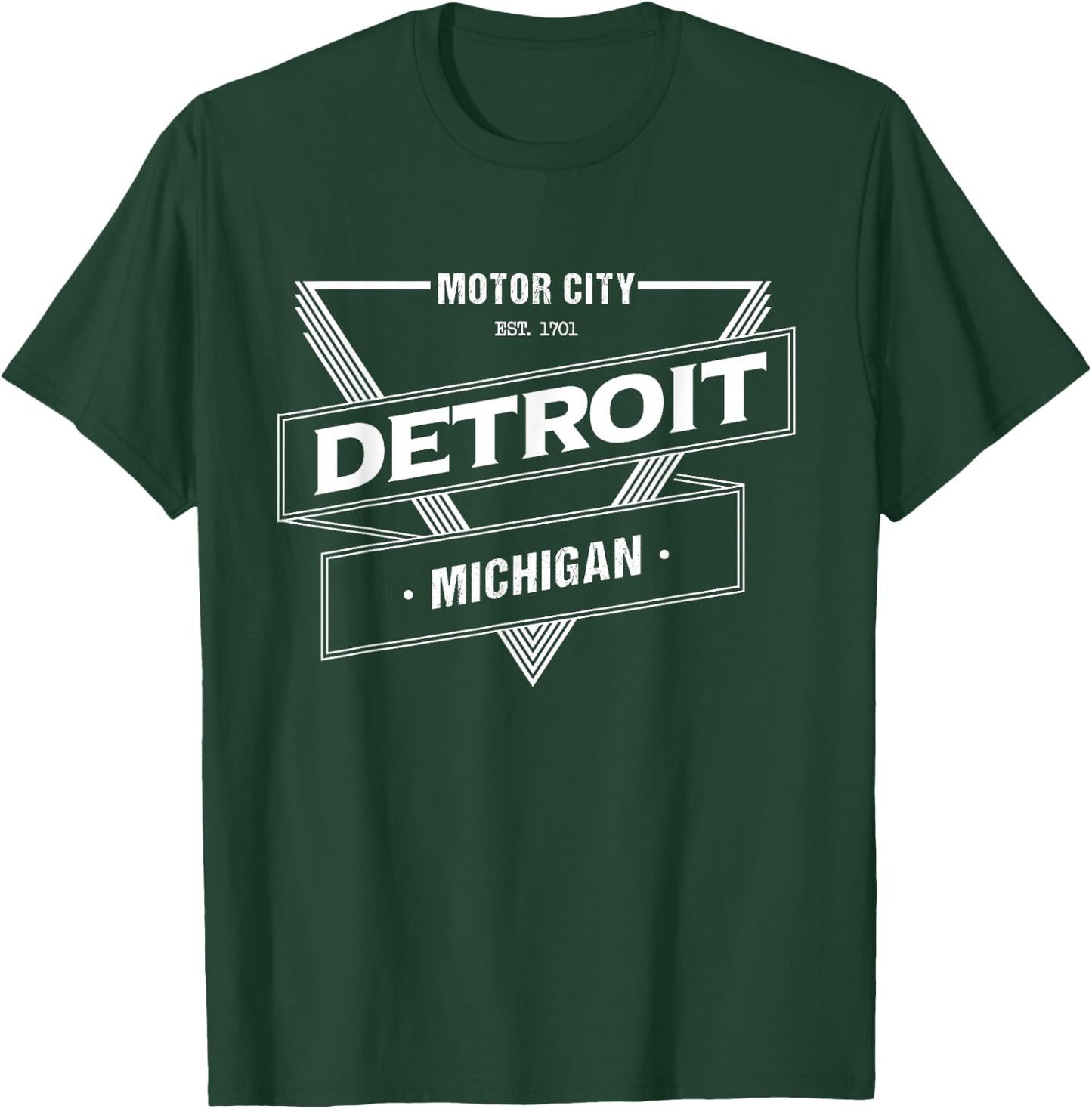 Motor City Detroit Michigan US Downotown Motown T-Shirt - T-Shirt | Forest