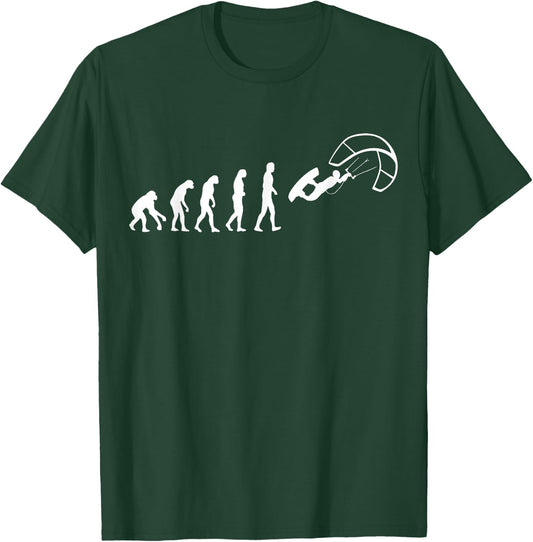 Funny Kitesurf Shirt - Kite Surfing Evolution Kite Boarding T-Shirt - T-Shirt | Forest