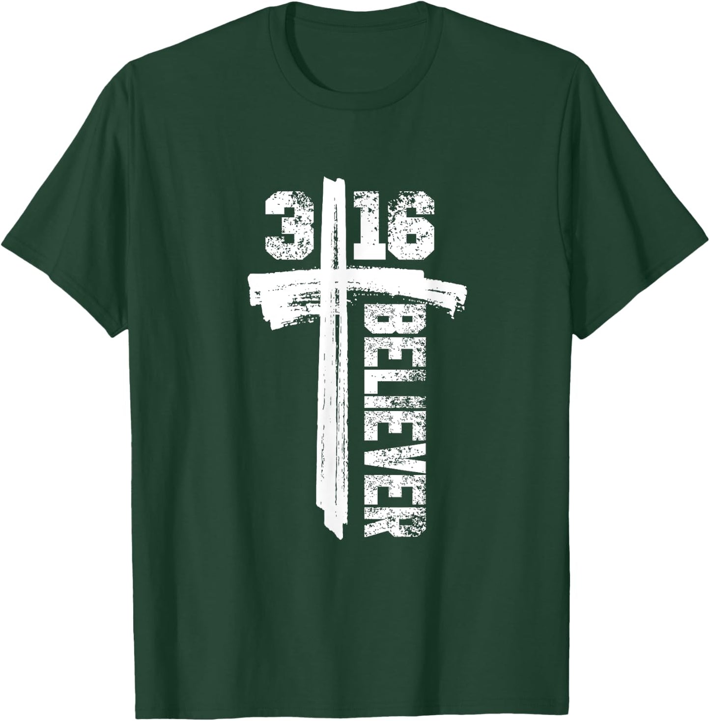 John 3:16 "I'm a Believer" Christian Gear & Apparel T-Shirt - T-Shirt | Forest