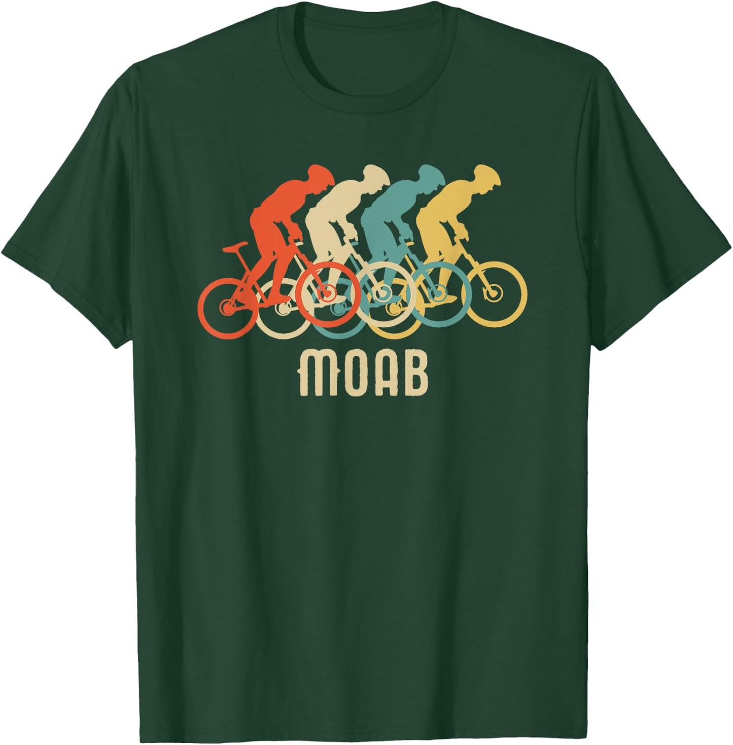 Retro Vintage Bike Moab T Shirt T-Shirt - T-Shirt | Forest