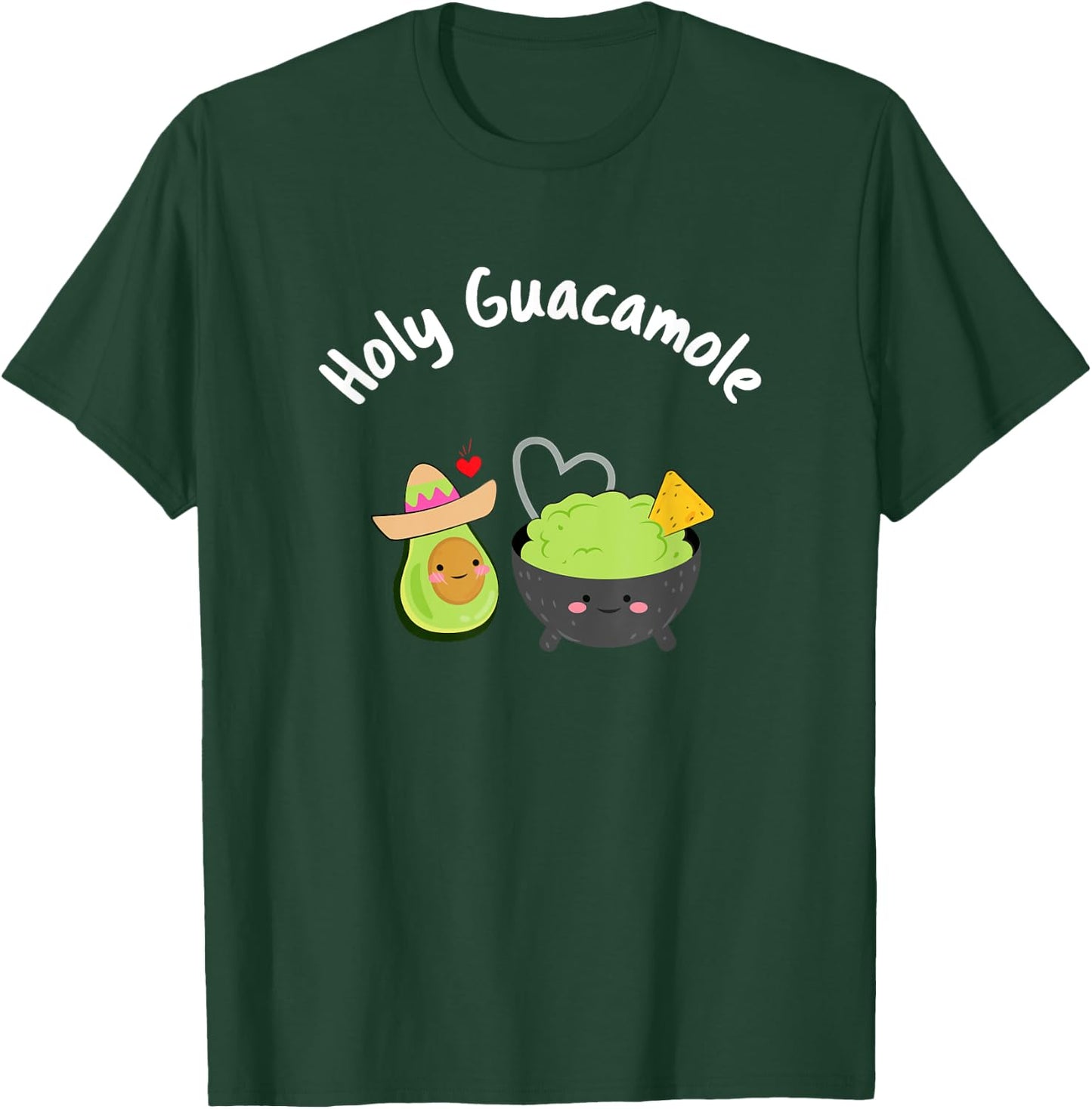 Funny Holy Guacamole Gifts Graphic Love Women Men T-Shirt - T-Shirt | Forest