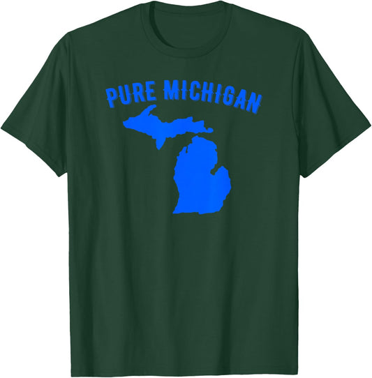 Pure Michigan Vacation Water Lake Fun Gift T-Shirt - T-Shirt | Forest