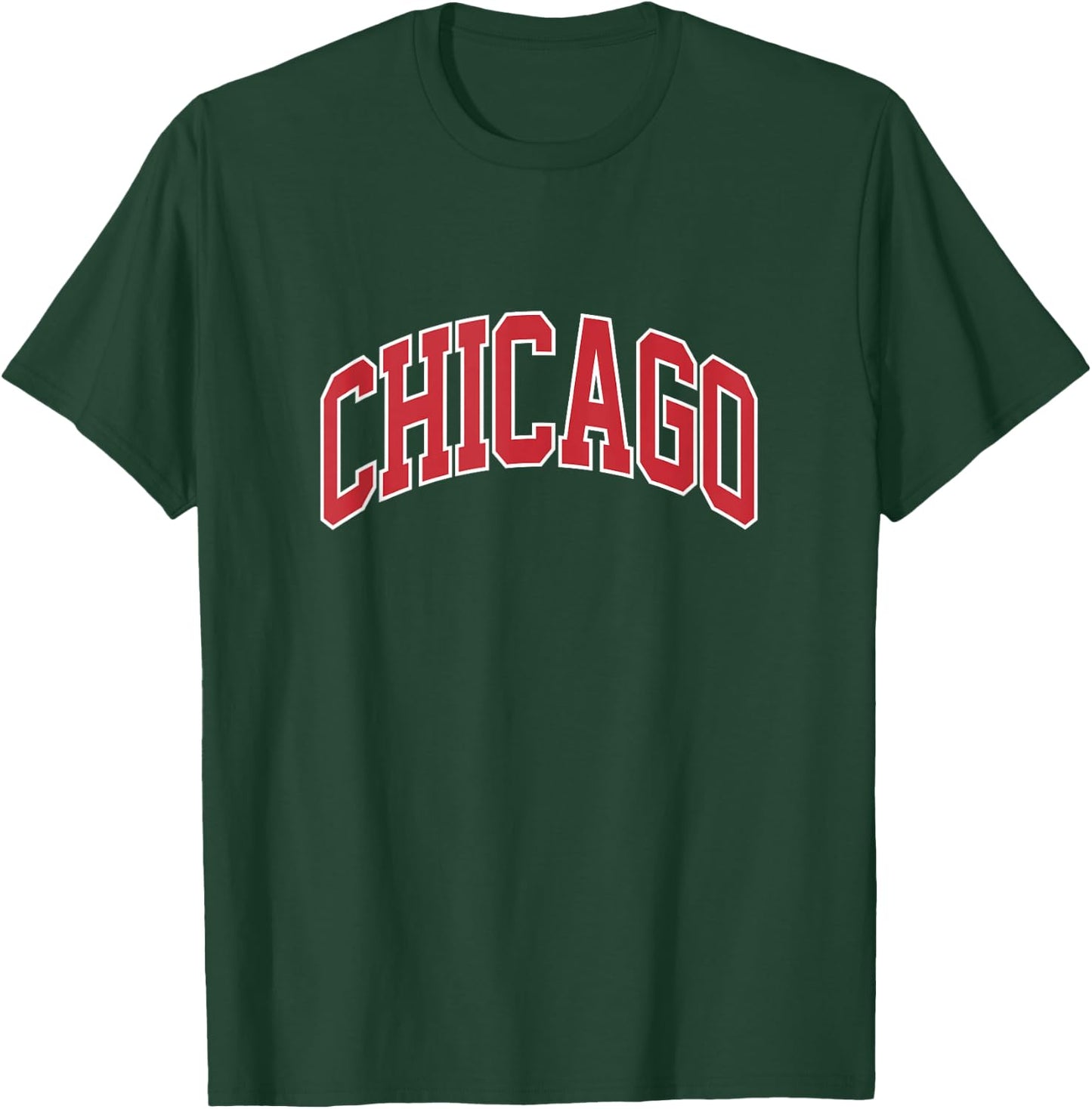 Retro Chicago Throwback Classic Chicago Men Women Red Blue T-Shirt - T-Shirt | Forest