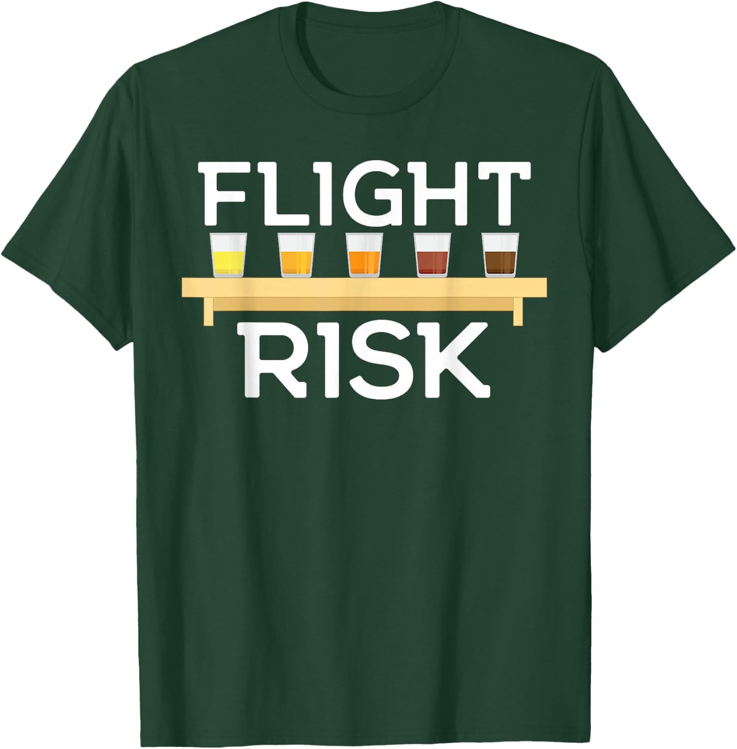 Flight Risk FOMO Beer Tasting Sample Lager IPA Amber Porter T-Shirt - T-Shirt | Forest