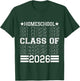Homeschool Class Of 2026 Senior Graduation T-Shirt - T-Shirt | Forest