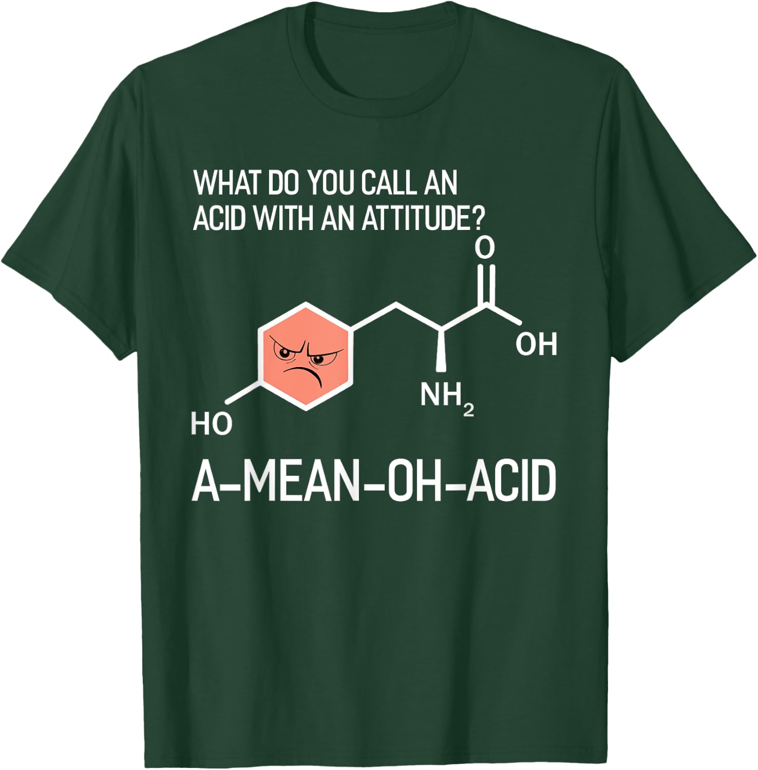 Humor Nerdy Chemistry Gifts-Amino Acid Men T-Shirt - T-Shirt | Forest