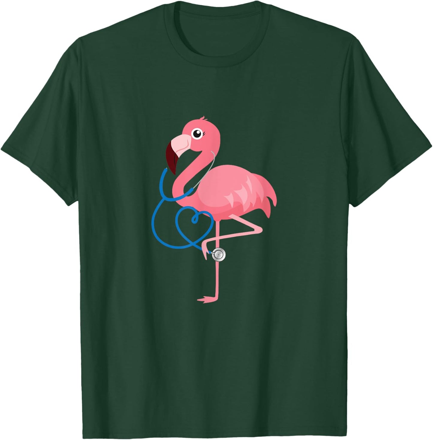 Medical Doctor Nurse gift Pediatrics Flamingo T-Shirt - T-Shirt | Forest