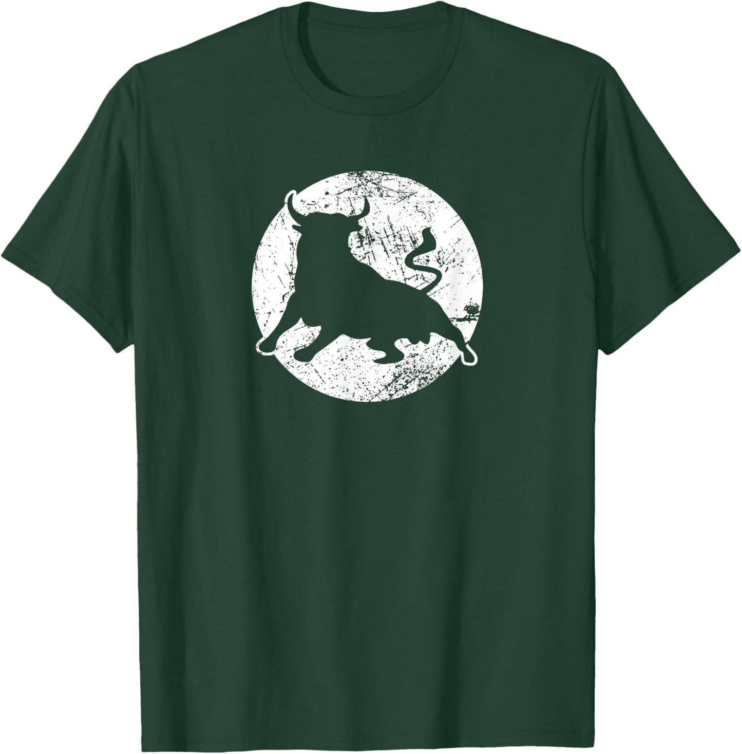 Spanish Toro Bull Distressed 6 T-Shirt - T-Shirt | Forest