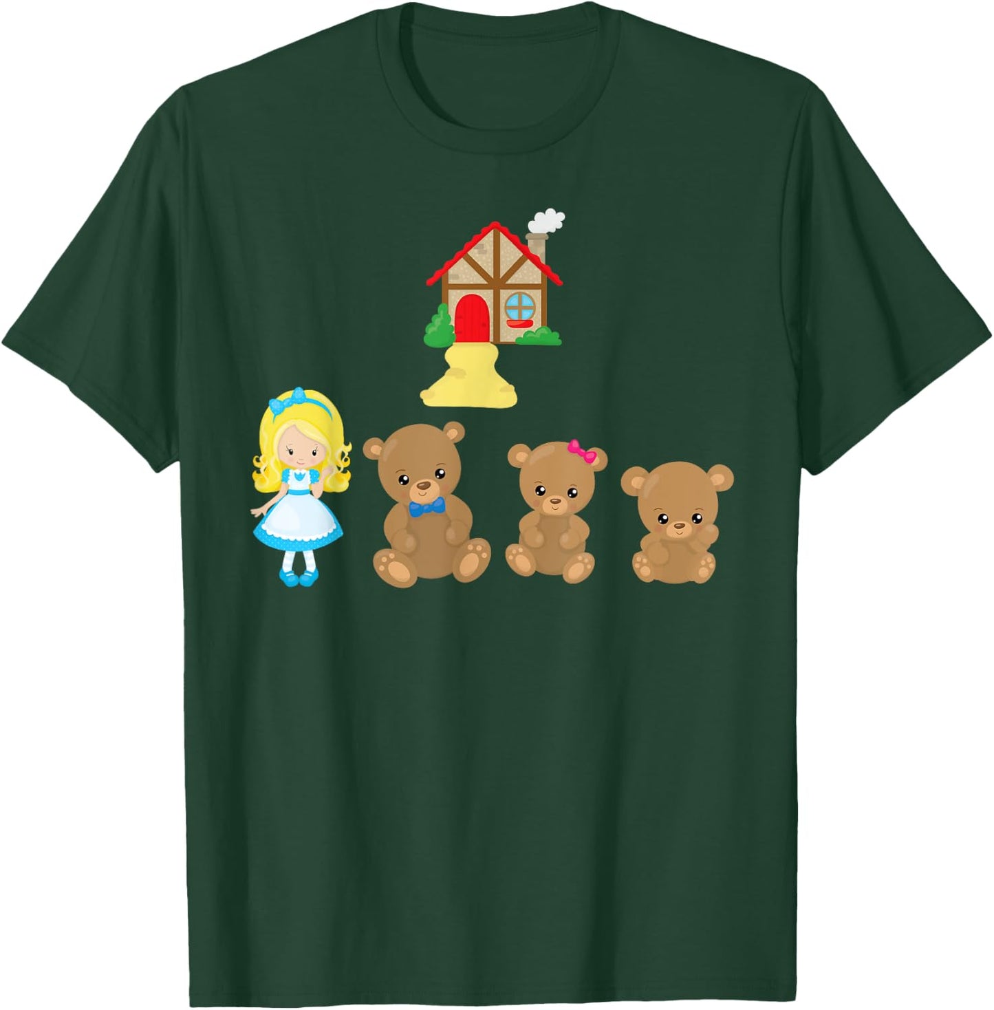 Goldilocks and the Three Bears - Shirt or Costume for Girls T-Shirt - T-Shirt | Forest