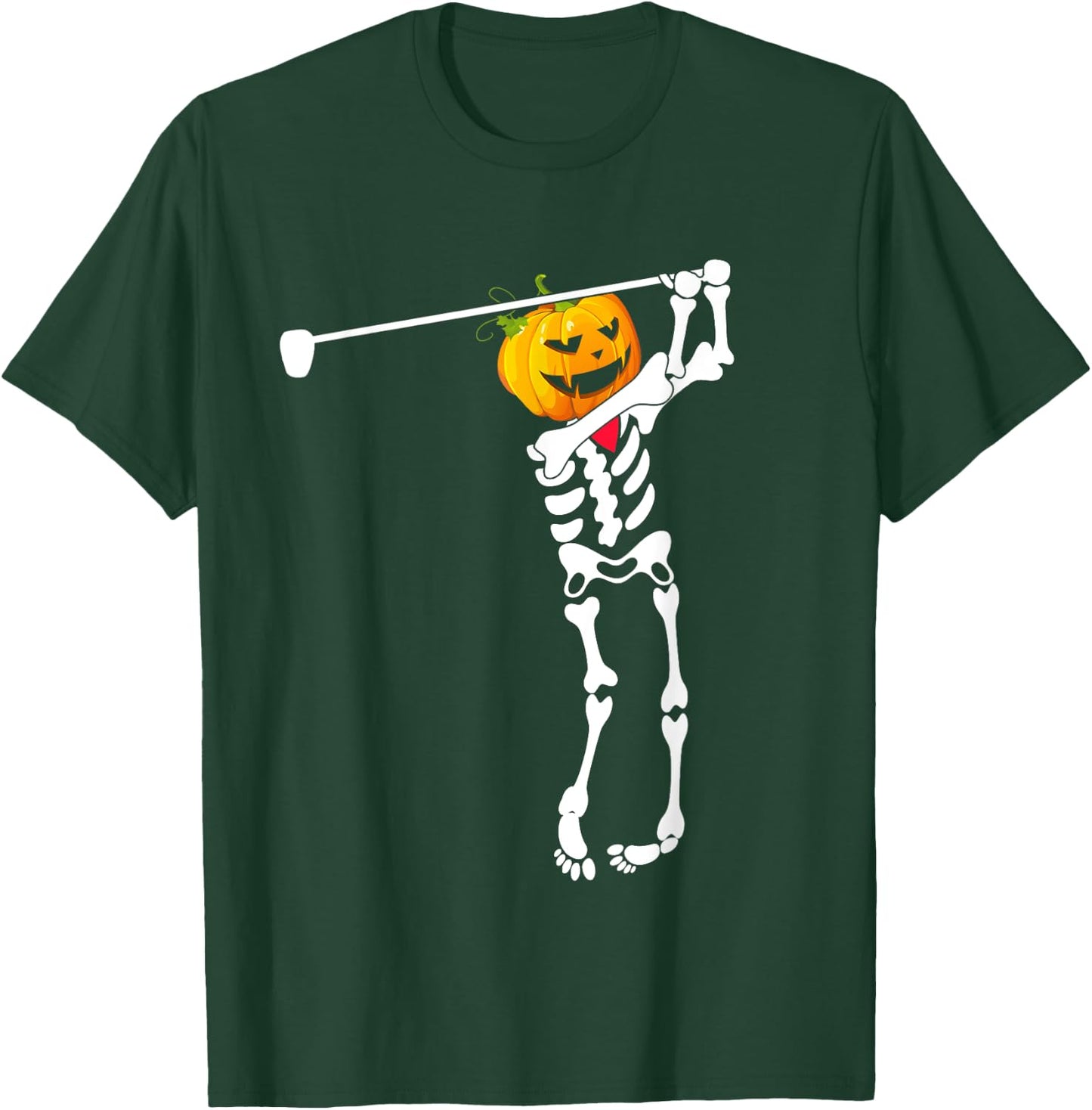 Golf Skeleton Pumpkin Halloween Shirt T-Shirt - T-Shirt | Forest